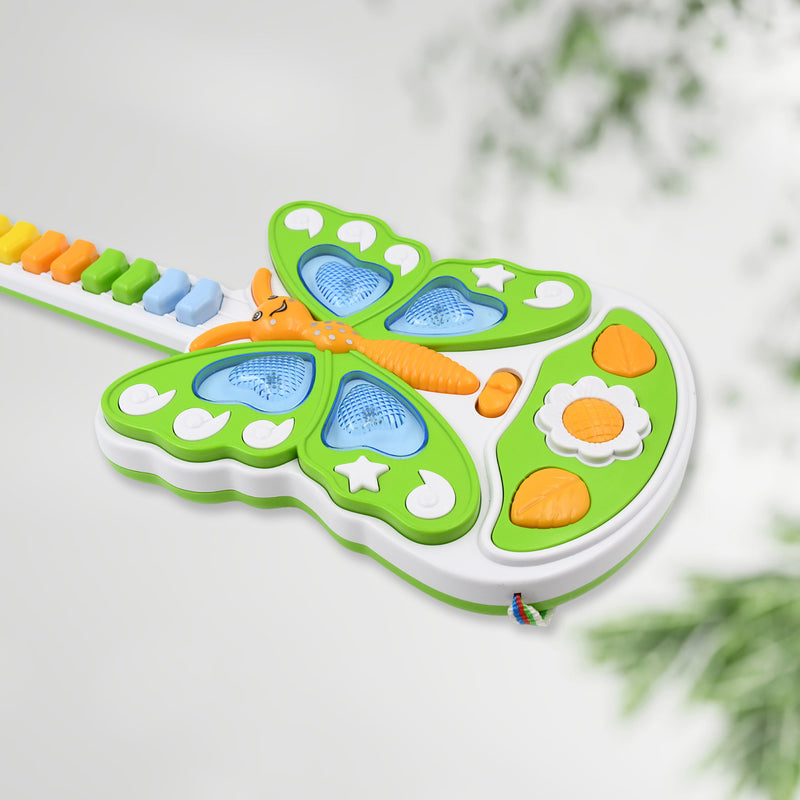 Butterfly Guitar Toy With Light And Music Toy (1 Pc  Battery Not Included)