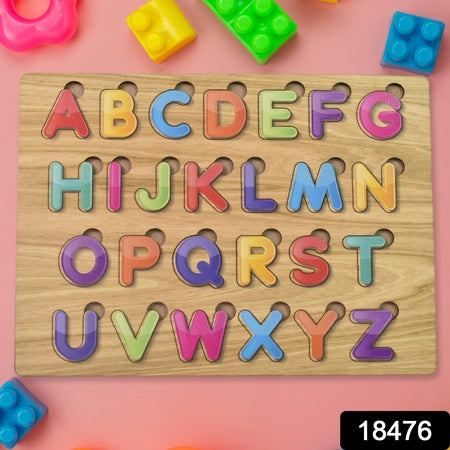 Wooden Puzzle Board Abc Letters Shapes Educational Learning Toys (1 Set)