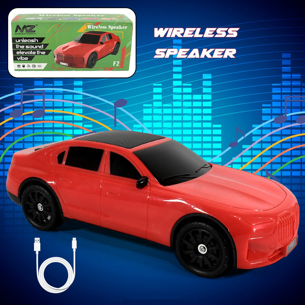 12675 Wireless Bluetooth Speaker Portable Car Shape Music Speaker Support Bluetooth Tf Card Usb Fm Radio Function Unique Shape Car Speaker