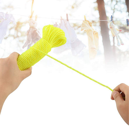 9116 3meter Heavy Duty Laundry Drying Clothesline Rope Portable Travel Nylon Cord Sturdy Clothes Line For Outdoor Camping Indoor Crafting Art Projects