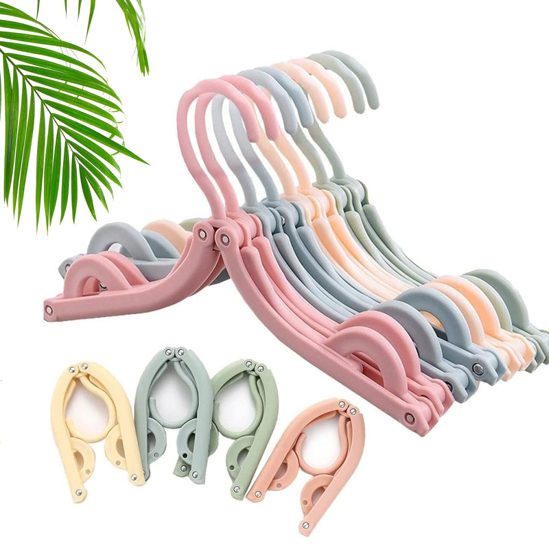 1432a Travel Hangers With Clips Portable Folding Clothes Hangers For Scarves Suits Trousers Pants Shirts Socks Underwear Travel Home Foldable Clothes Drying Rack