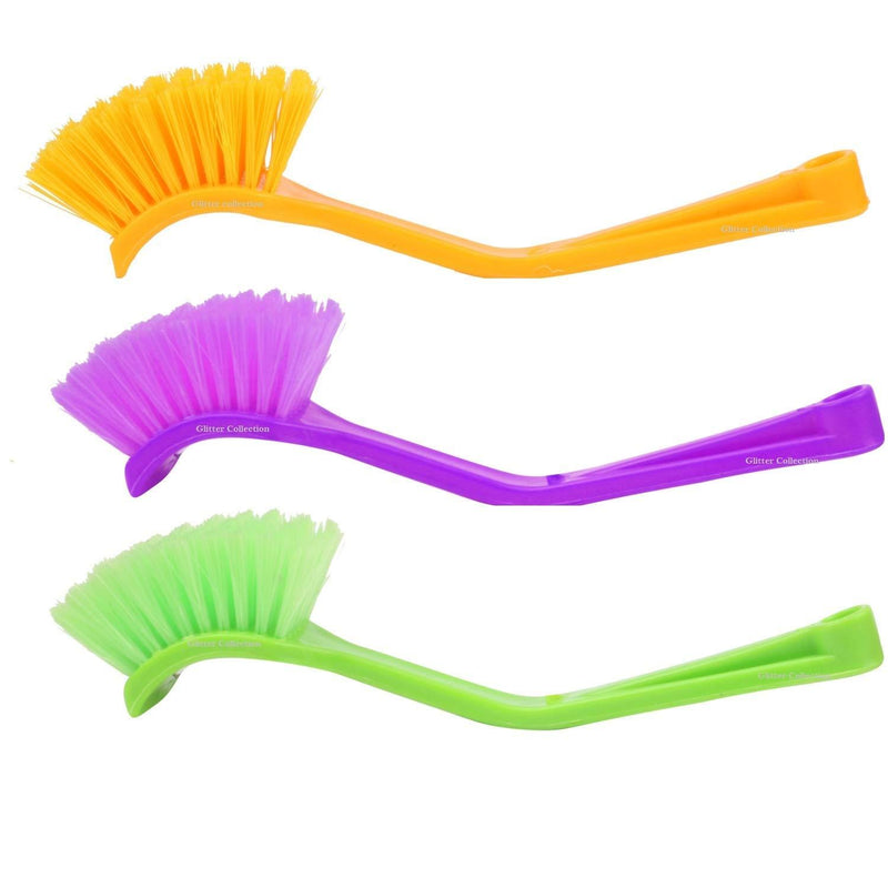 1375 Plastic Wash Basintoilet Seat Cleaning Brush (Multicolour)