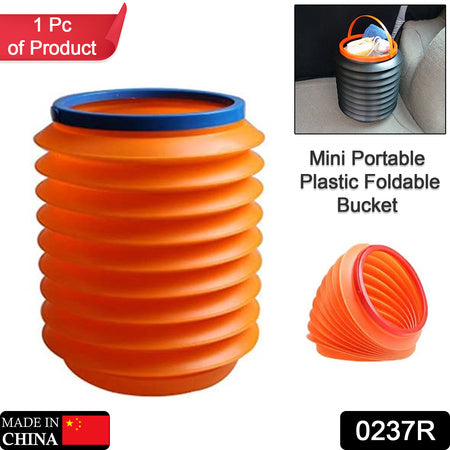 0237r  Foldable Storage Bucket  Water Container  Dustbin Multiuse Bucket For Home  Car  Kitchen Use Bucket