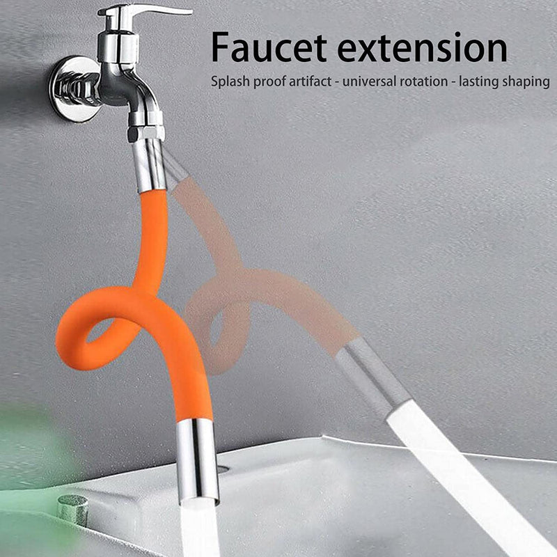 9087 Flexible Water Tap Extender Universal Foaming Extension Tube With Connector 360 Free Bending Faucet Extender Adjustable Sink Drain Extension (18cm)