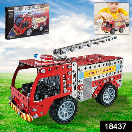 Metal Diy Fire Truck Building Blocks For Kids (Fire Truck  292pcs Of Truck Tool  1 Set)