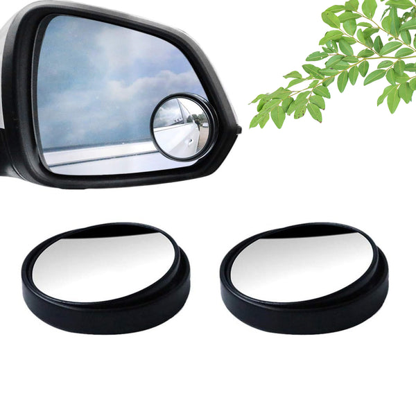 6205 360degree Blind Spot Round Wide Angle Adjustable Convex Rear View Mirror - Pack Of 2