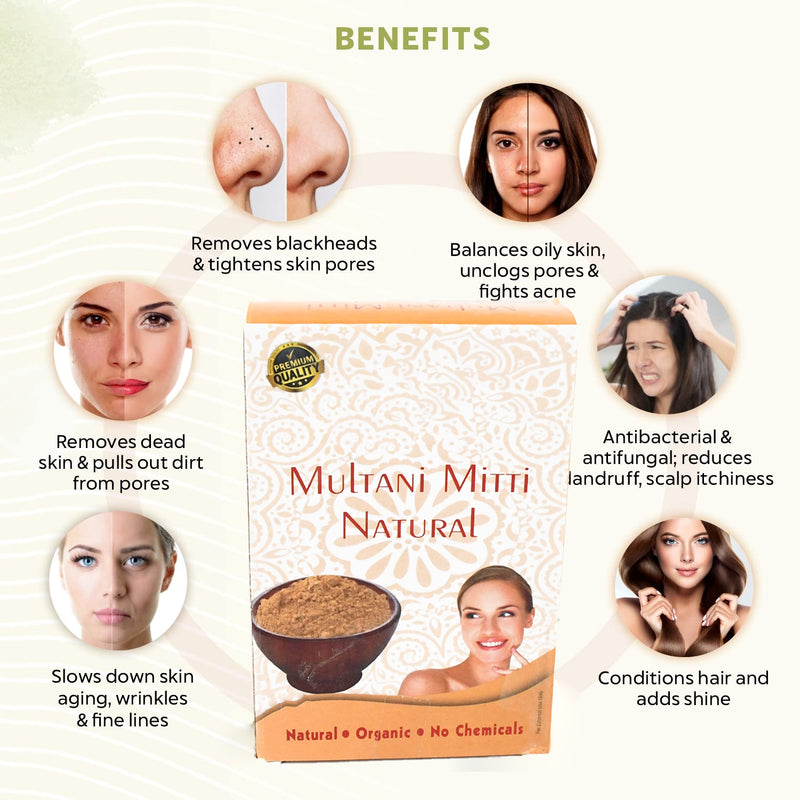 12791 100gram Herbal Tan Removing Multani Mitti Face Pack For Skin Care Age Group