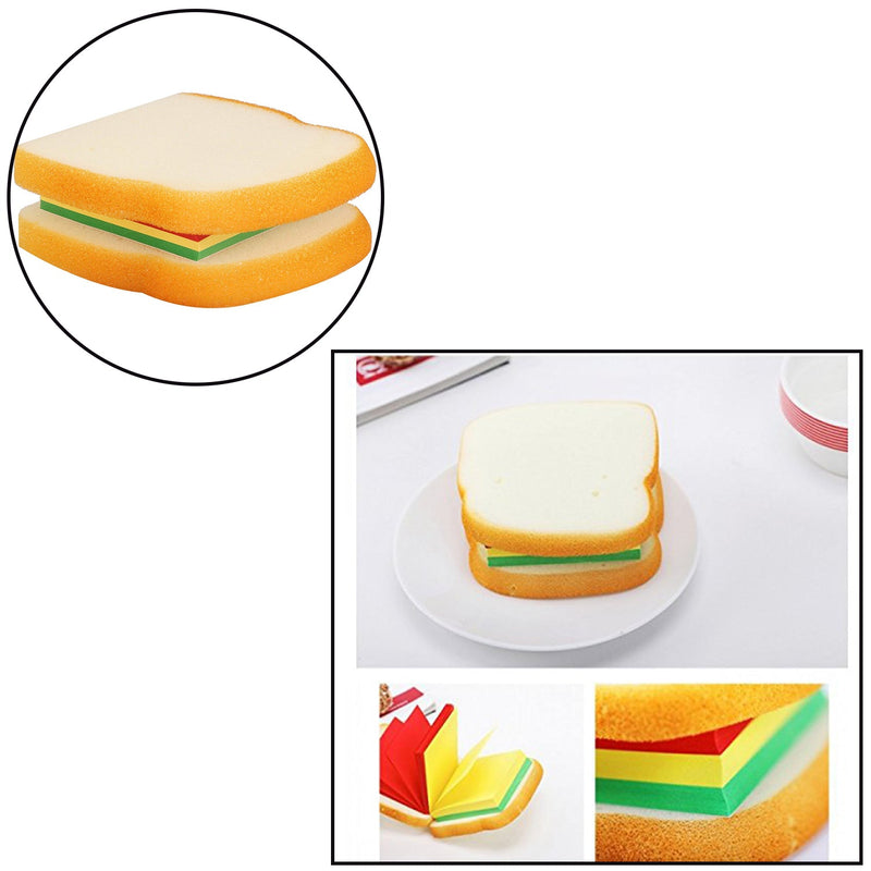 8072 Sandwich Shaped Notepad  Sticky Notes  Memo Pads Unique Mini Notes (Multicolor)