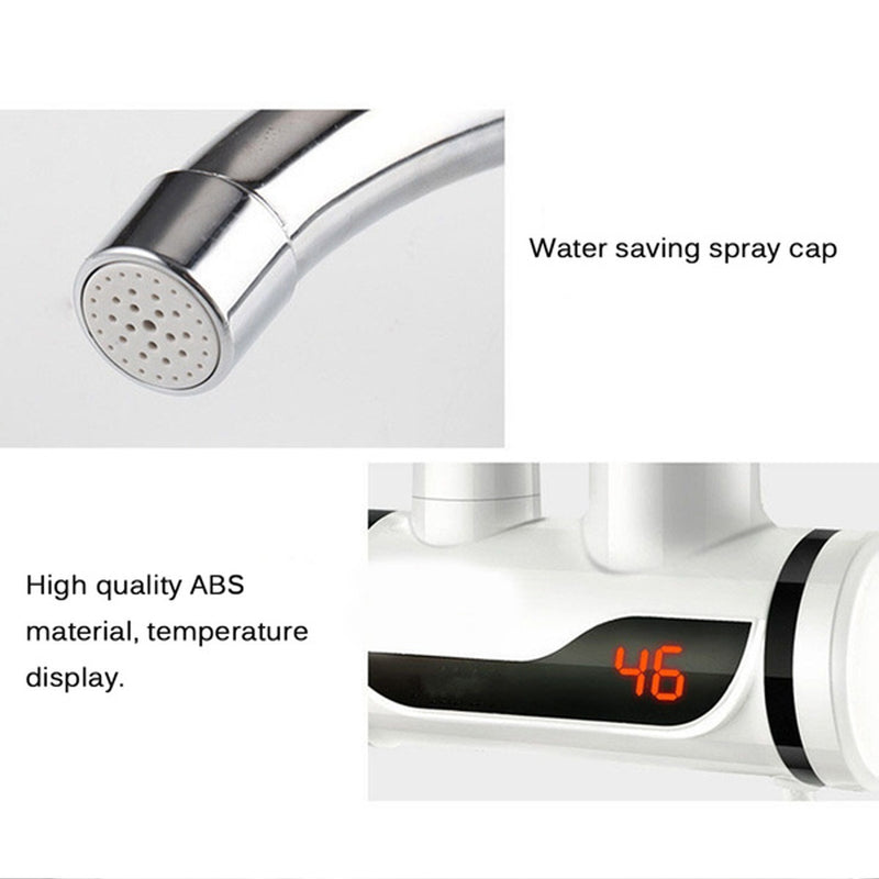 1597 Stainless Steel Led Digital Display Instant Heating Electric Water Heater Faucet Tap