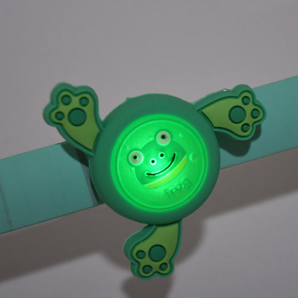 Led Light  Spinning Slap Kids Cartoon Bracelet Wrist Band (1 Pc)