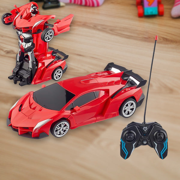 2 In 1 Automatic Robot Converted Remote Control Car With Light Scale 360drifting Deformation Robot Car Toy Kids Boys Robot Convertunique Toy For Boys (1 Pc)