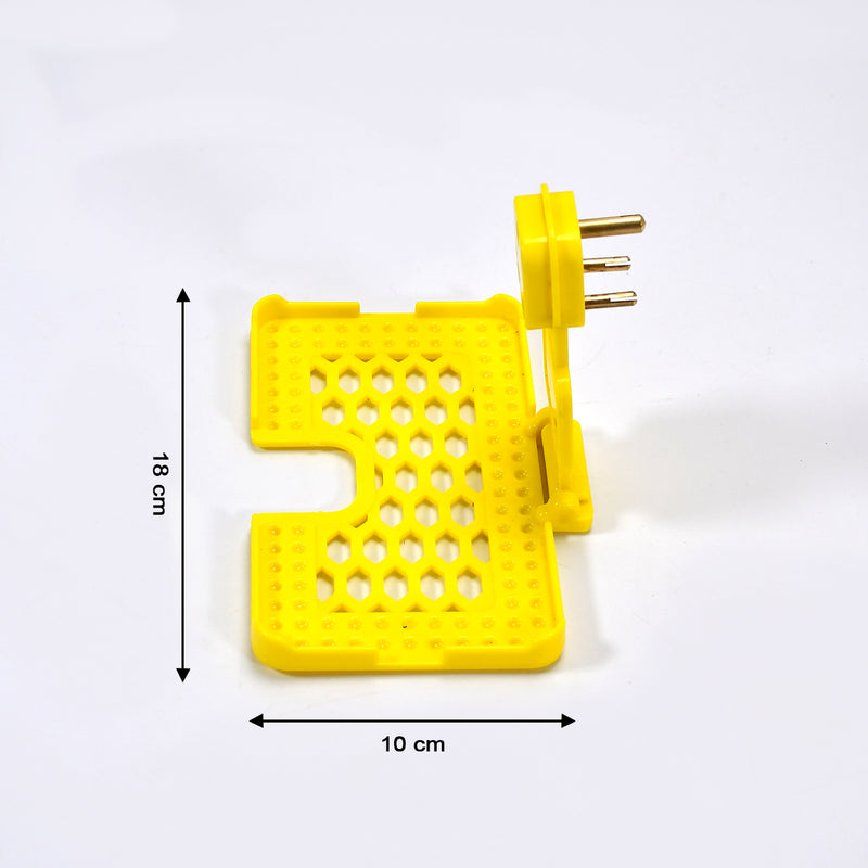 6498 Multi-purpose Wall Holder Stand For Charging Mobile Just Fit In Socket And Hang (Yellow)