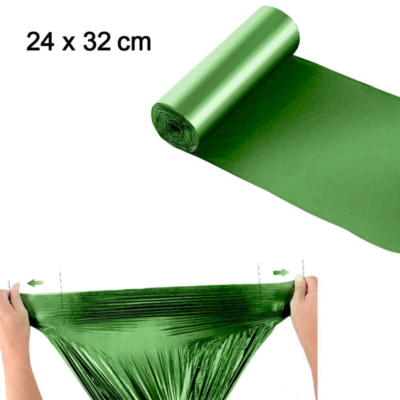 1586 Bio-degradable Eco Friendly Garbagetrash Bags Rolls (24 X 32) (Green)