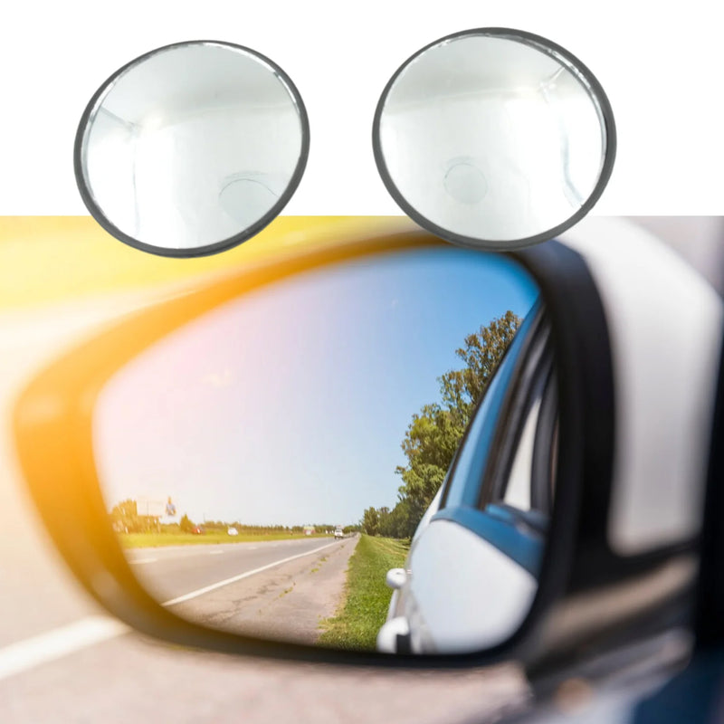 9538 Car Blind Spot Side Mirror Round Hd Glass Blindspot Mirror Convex Rear View Mirrorcar Mirror Accessories Suitable To All Cars Frameless Design (2 Pcs Set)