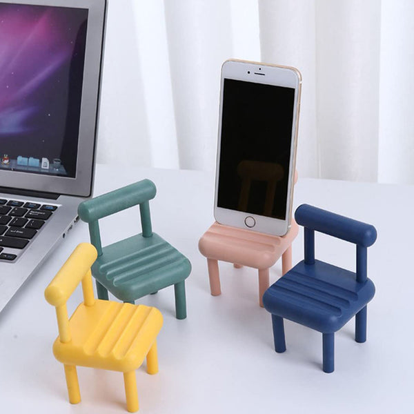 8886 Mobile Phone Holder Mini Chair Cell Phone Stand Portable Smartphone Dock Cellphone Holder For Desktop Design Compatible With All Mobile Phones (1 Pc)