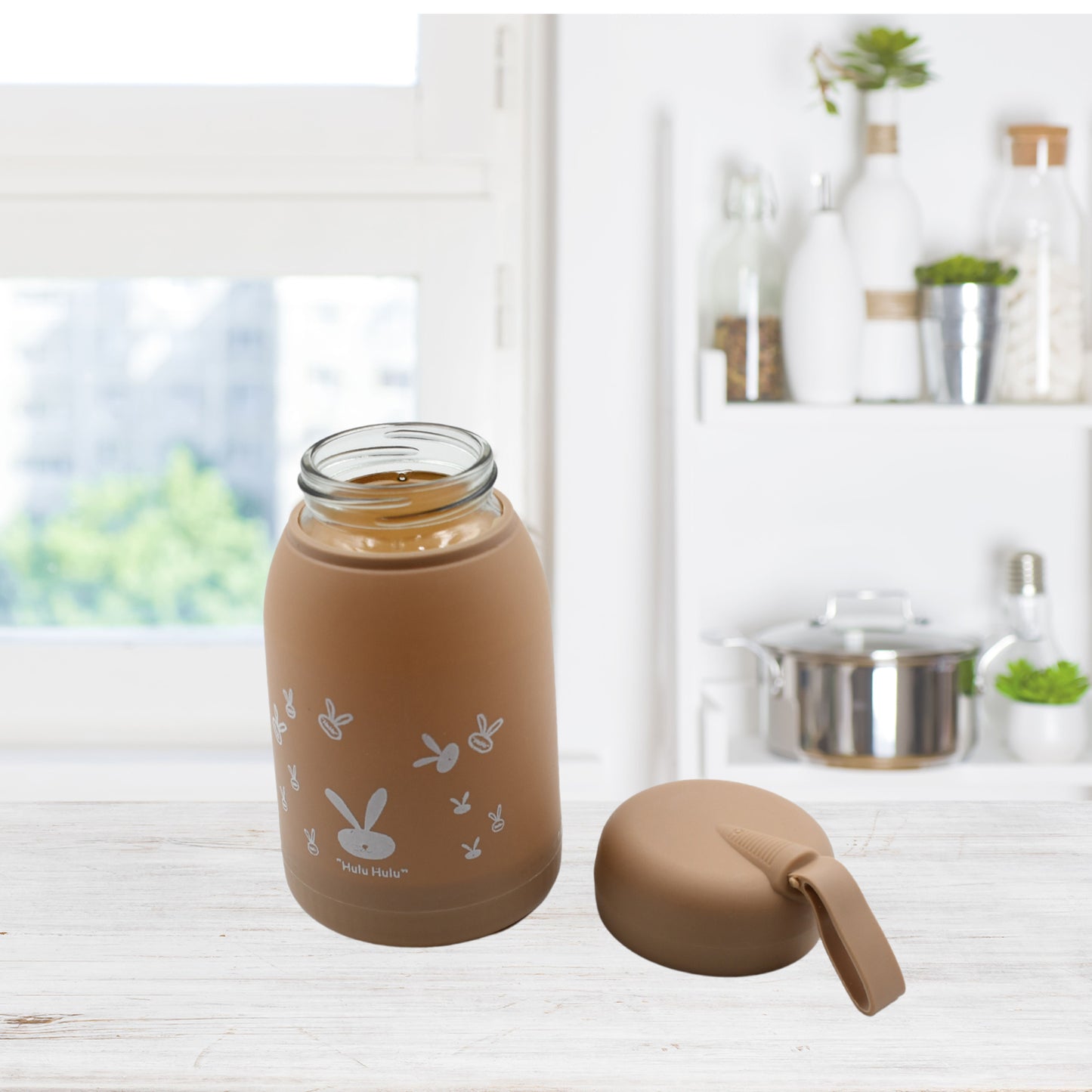 6954 Cute Water Bottle For Kids - 330 Ml Cute Bunny Water Bottle  Cute Rabit Print Water Bottle For Boys And Girls  Kids Return Gift  Water Bottle Sipper  Insulated Water Bottle (Moq - 100 Pc)