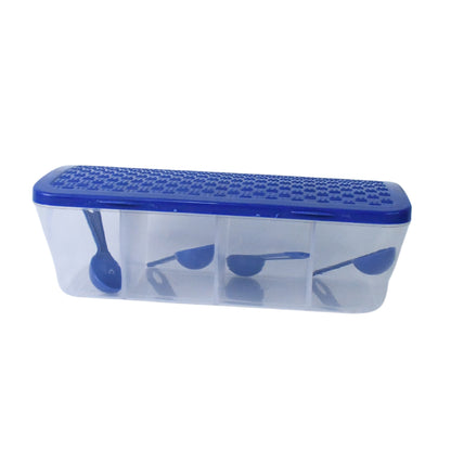 Kitchen Multipurpose Air-tight 4 Sections Storage Containers  Masala Box (1 Set)