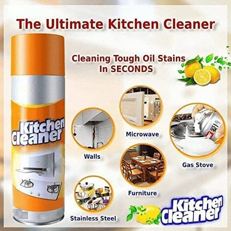 1331 Multipurpose Bubble Foam Cleaner Kitchen Cleaner Spray Oil  Grease Stain Remover Chimney Cleaner Spray Bubble Cleaner All Purpose Foam Degreaser Spray (500 Ml)